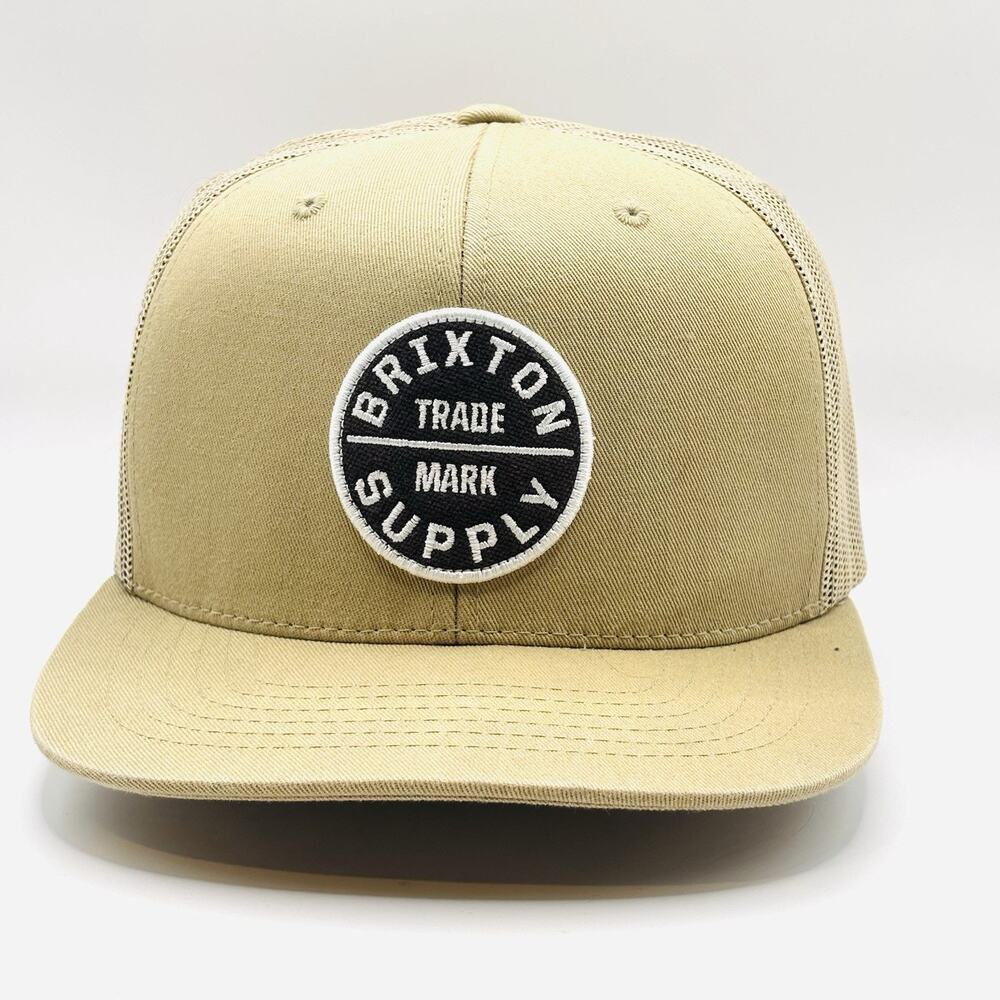 Brixton Trade Mark Supply Hat Cap Snap Back Adult One Size Beige Wool Blend